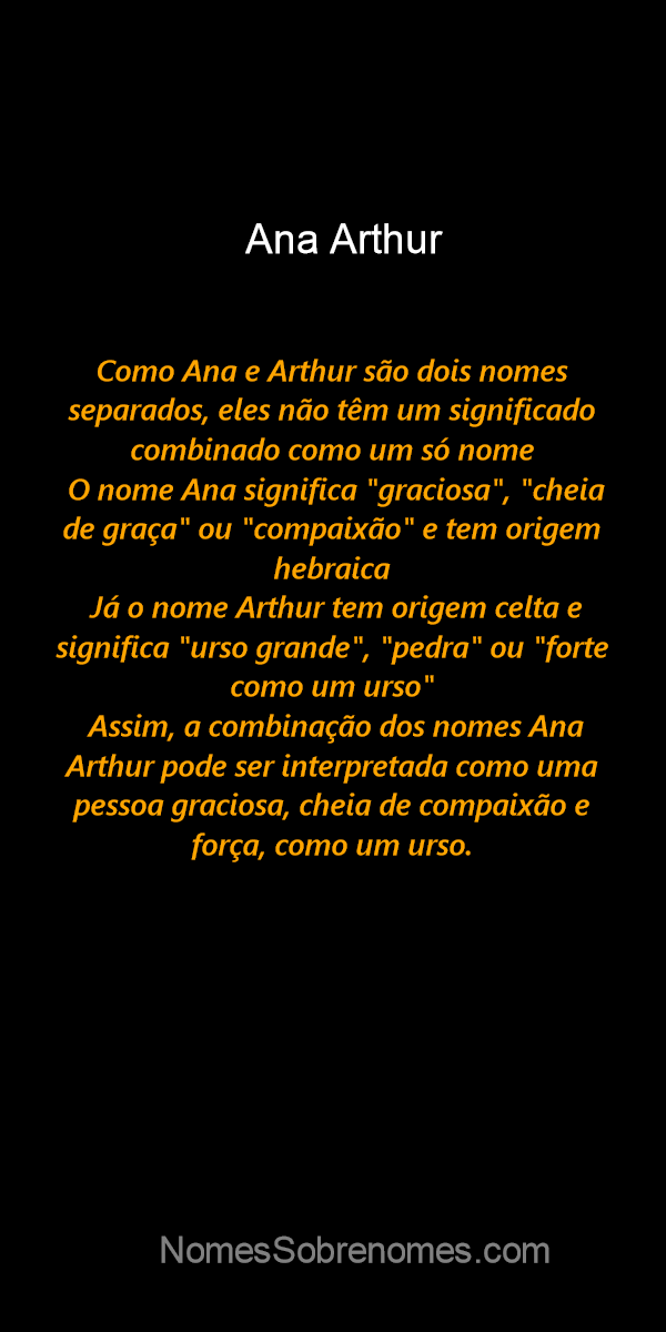 👪 → Qual o significado do nome Arthuro?