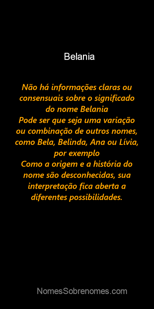 Significado do nome Belarina