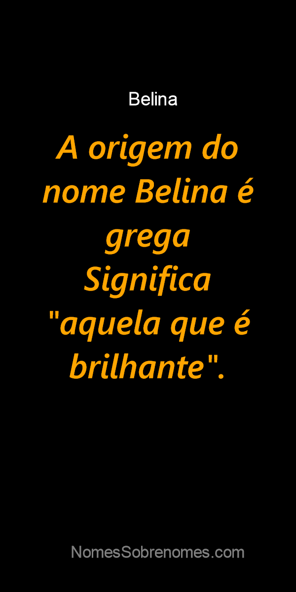 Significado do nome Belarina