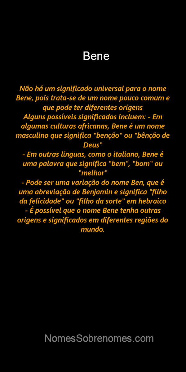 👪 → Qual o significado do nome Benoni?