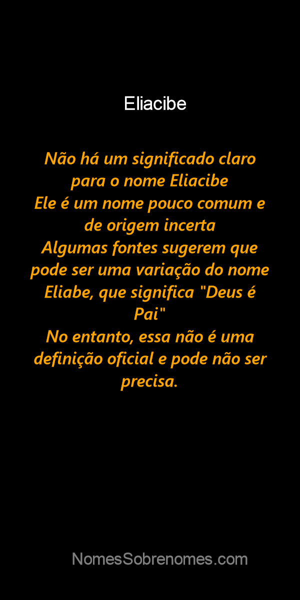 Significado do nome Eliabe - Dicionário de Nomes Próprios