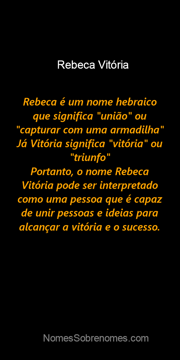 Significado do nome Rebecca: história cativante e inspiradora