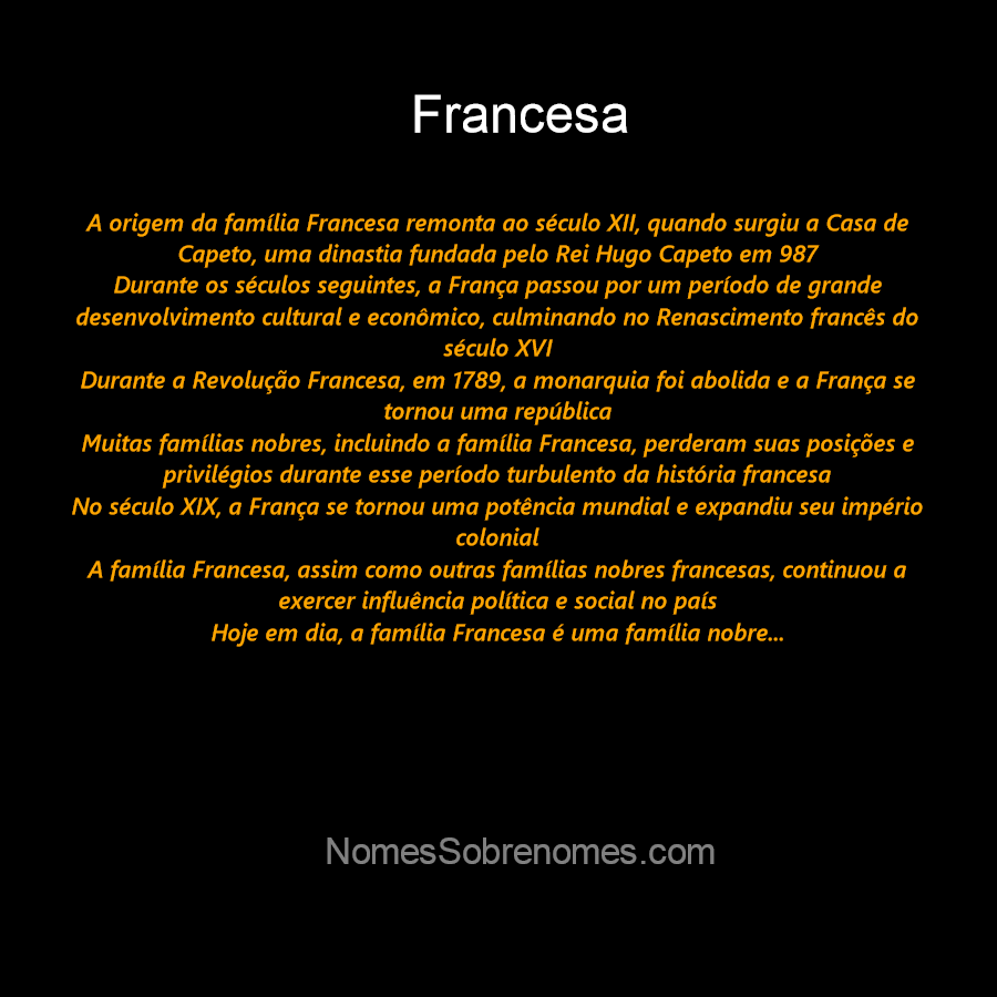 270 sobrenomes franceses e suas origens - LISTA