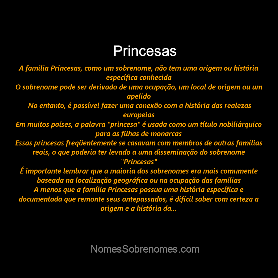 Princesa - Apelido e nome para Princesa