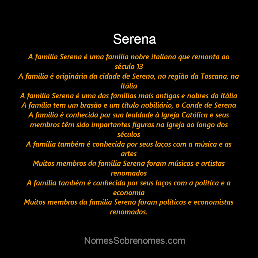 Serena [significado] - Dicionarium, Dicionário de Português
