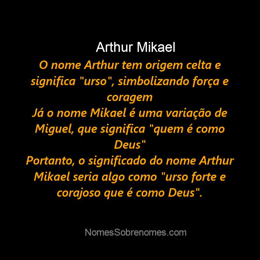 👪 → Qual o significado do nome Arthuro?