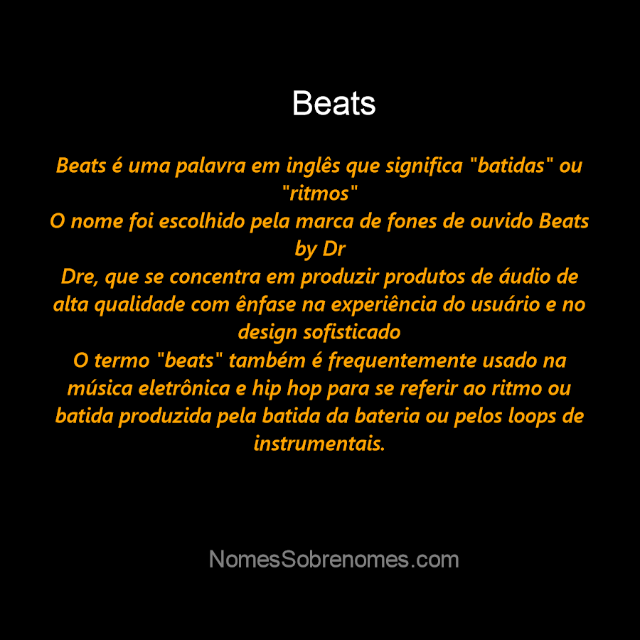 beats  Tradução de beats no Dicionário Infopédia de Inglês