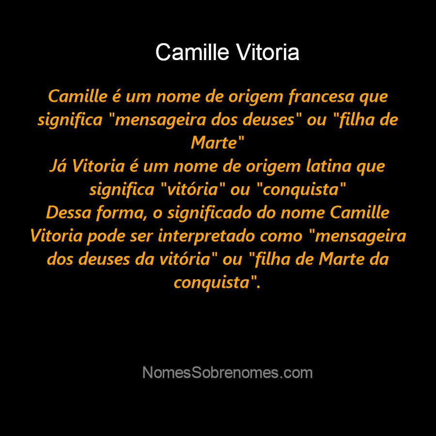 Significado do nome Camille: História e origem!