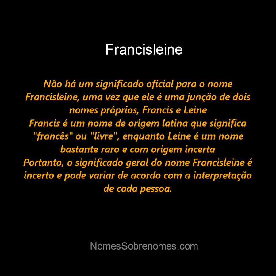 Significado do nome Frances - Dicionário de Nomes Próprios