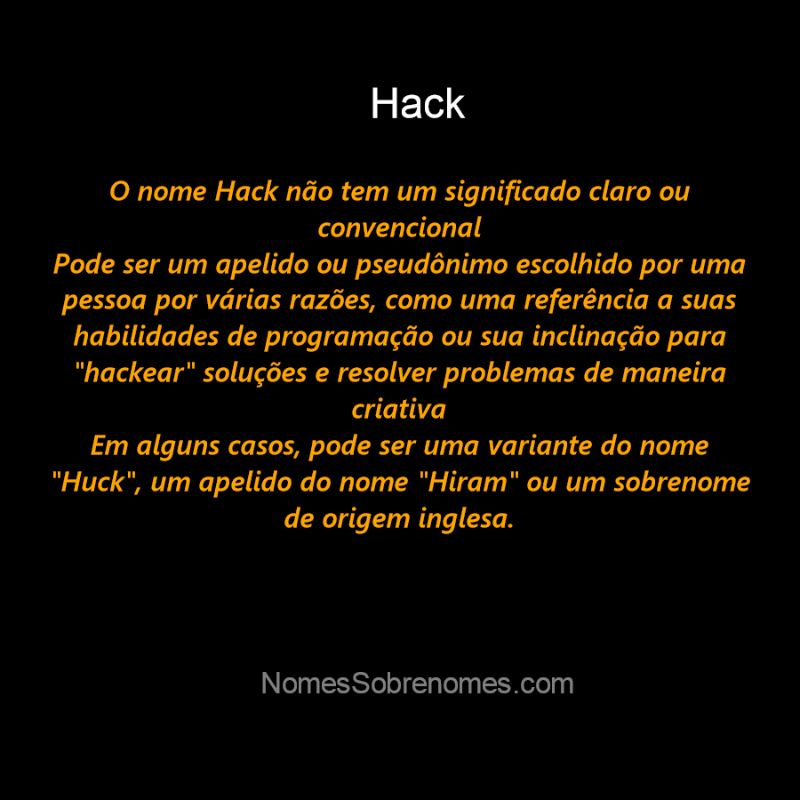 👪 → Qual o significado do nome Hacker?