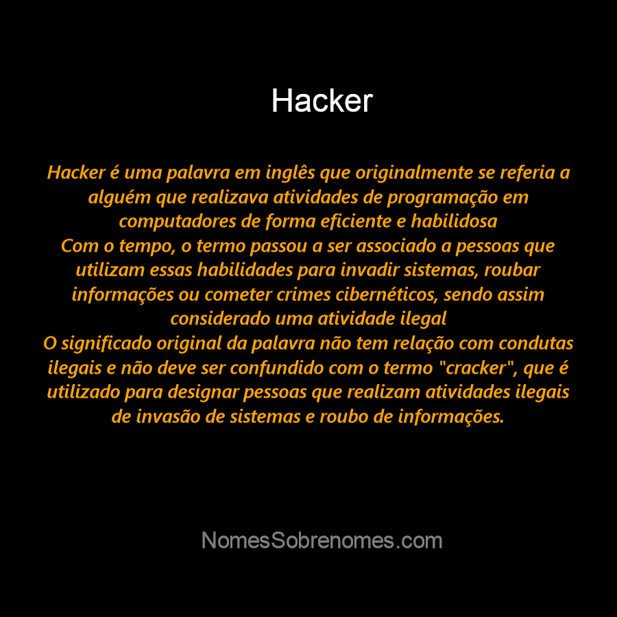 HACKER? Significado, tradução e pronúncia de HACKER