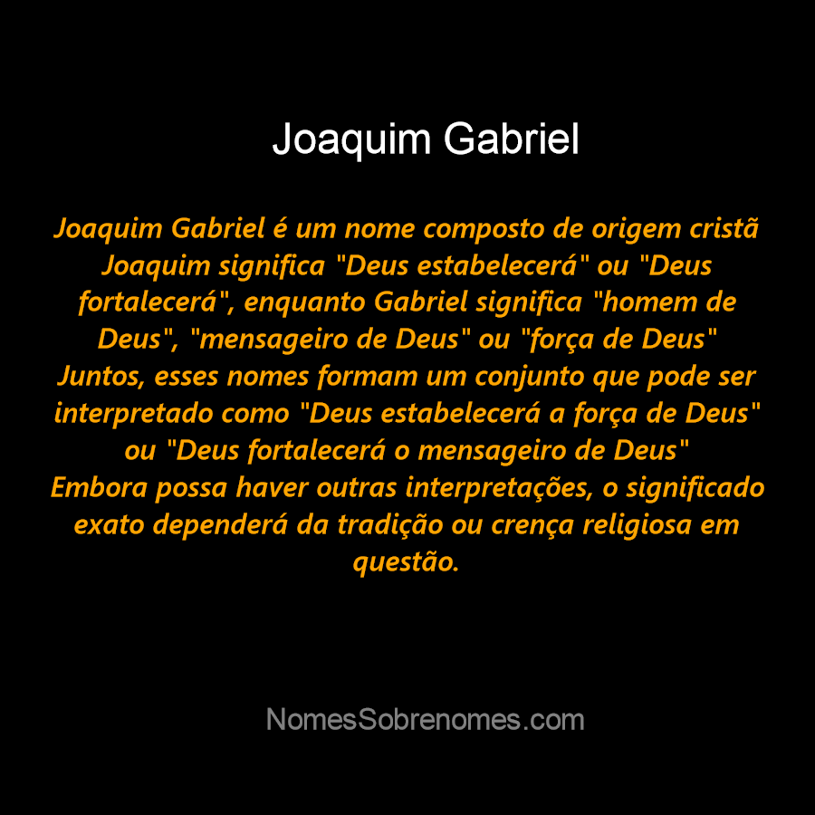 Significado do nome Joaquim - Dicionário de Nomes Próprios