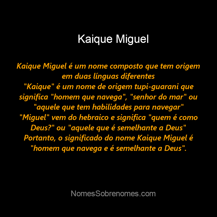 👪 → Qual o significado do nome Miguel Tumblr?