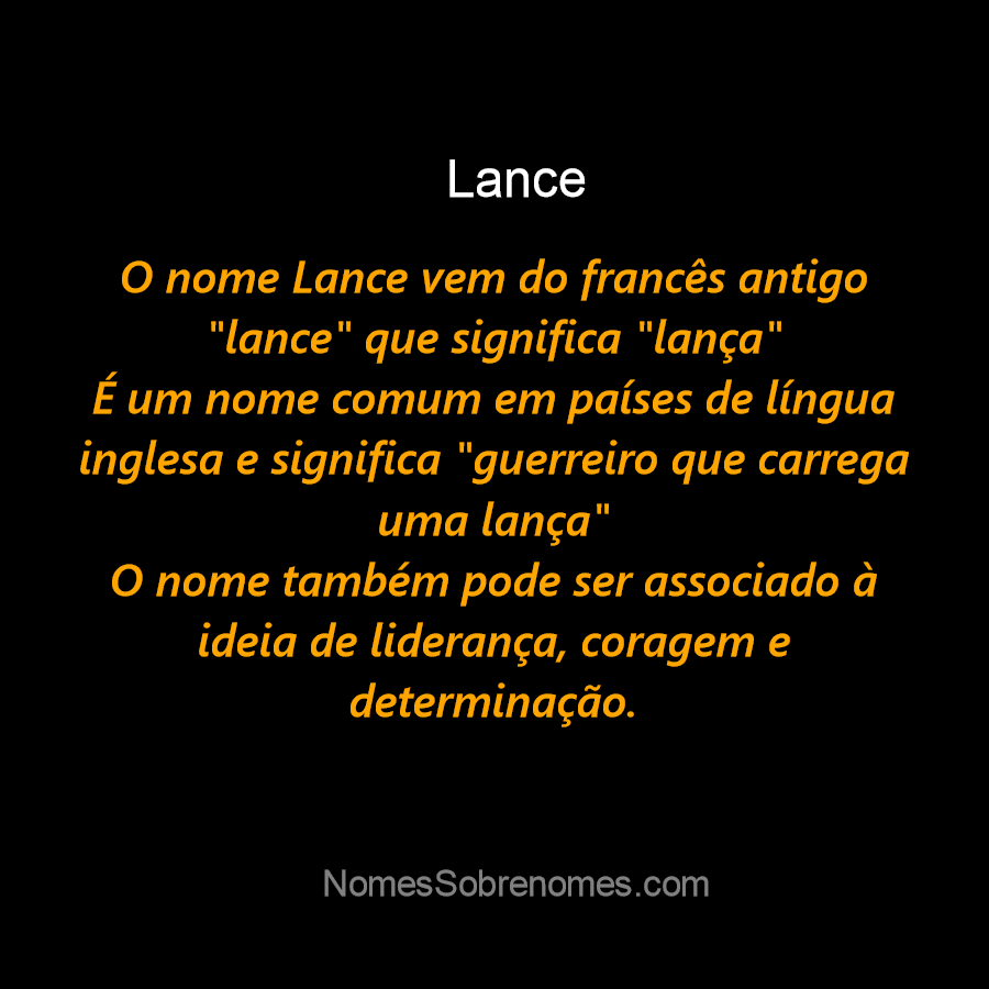 Significado de Lance