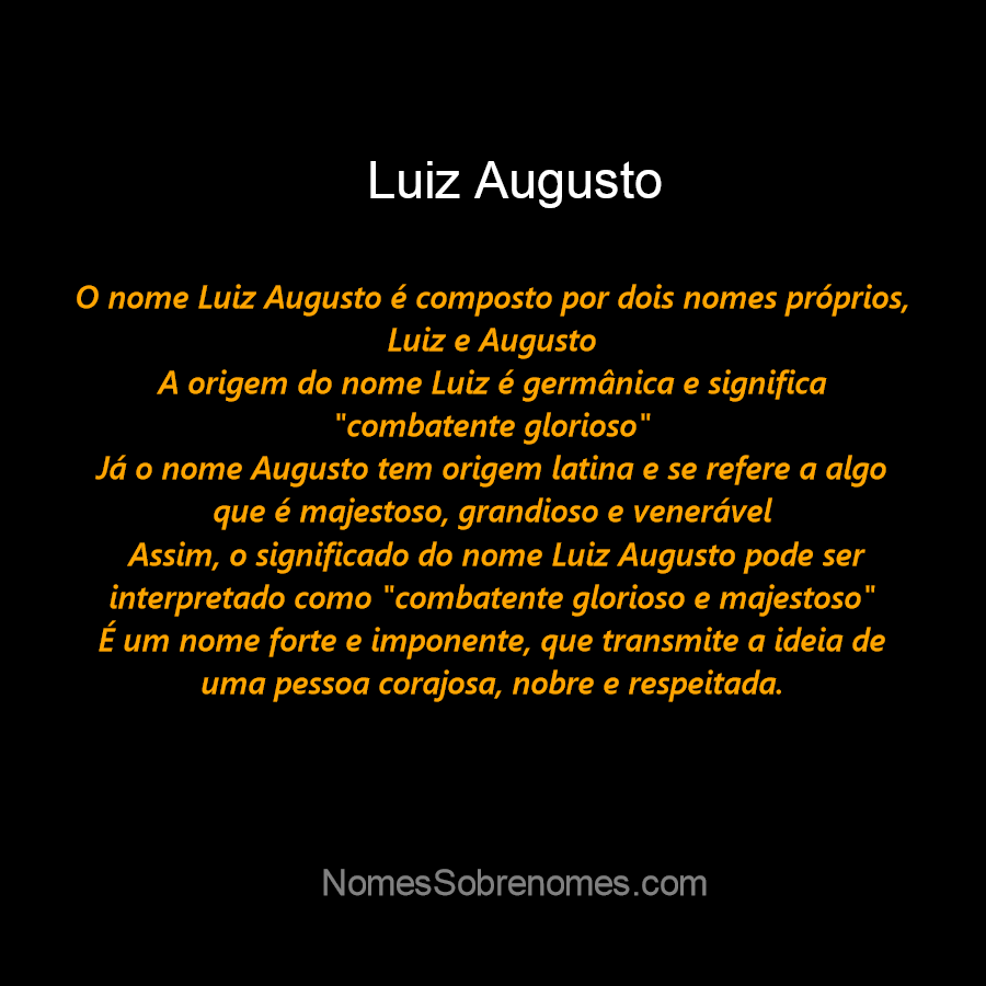 Significado do nome Augusto - Dicionário de Nomes Próprios