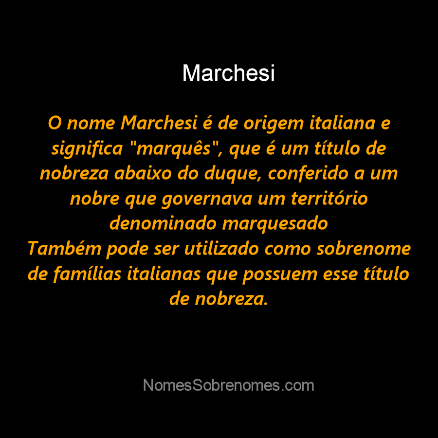 Significado do nome Marchiori - Dicionário de Nomes Próprios