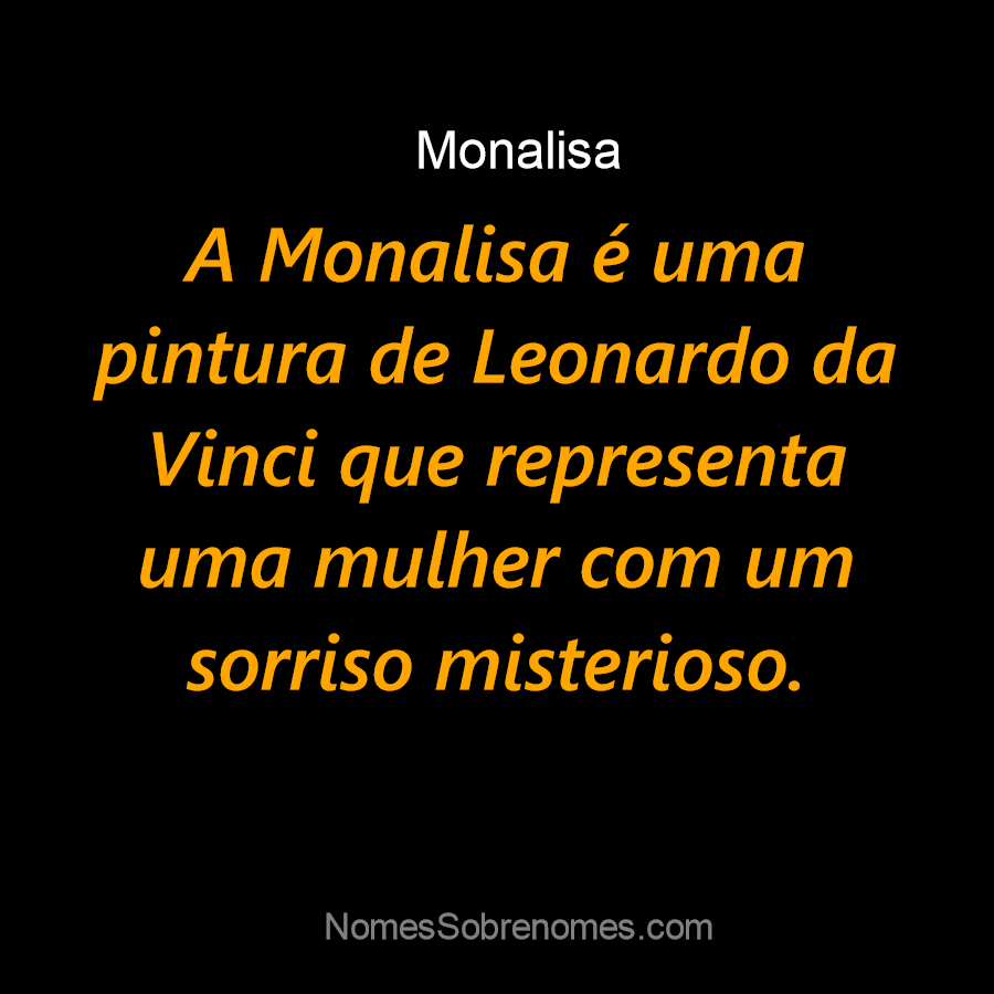 Significado do nome Monalize