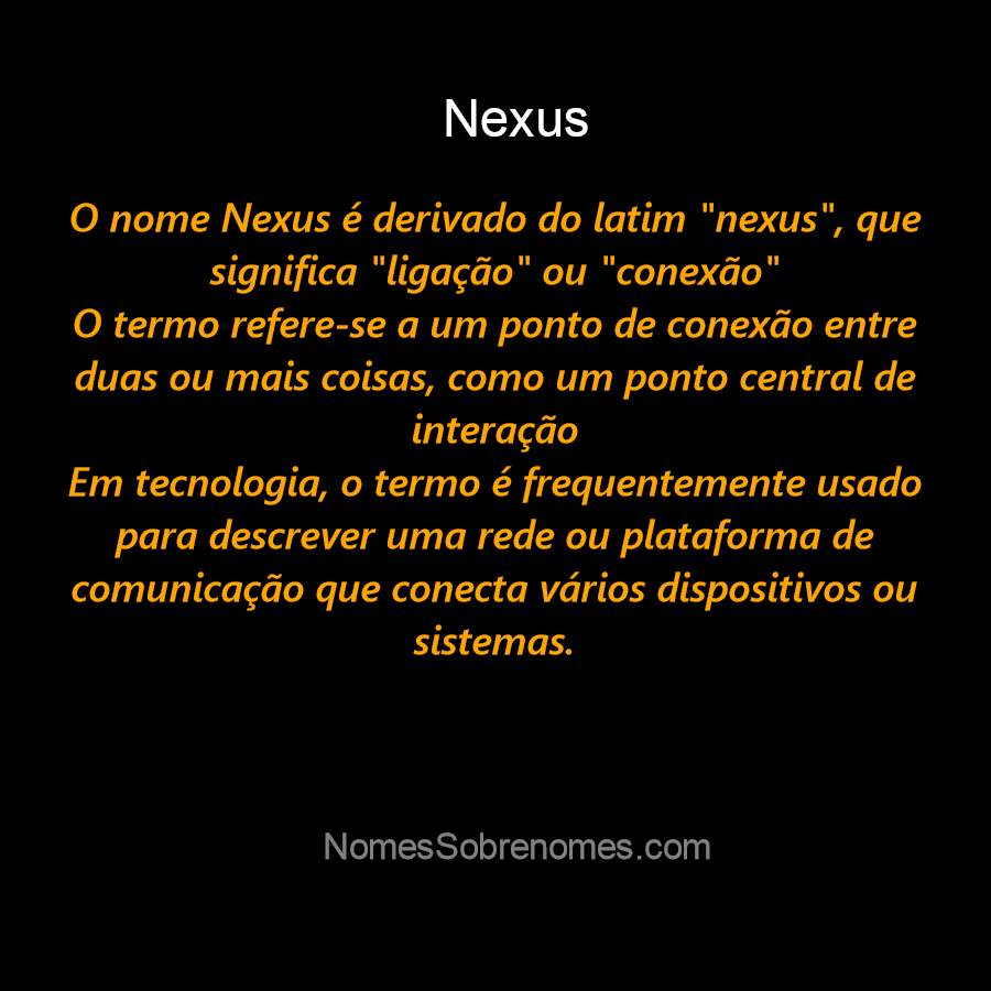 Significado do logo da Nexus