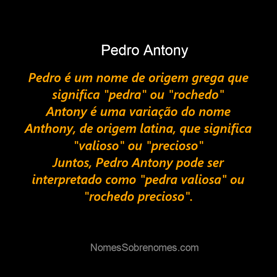 ANTHONY significado e origem 