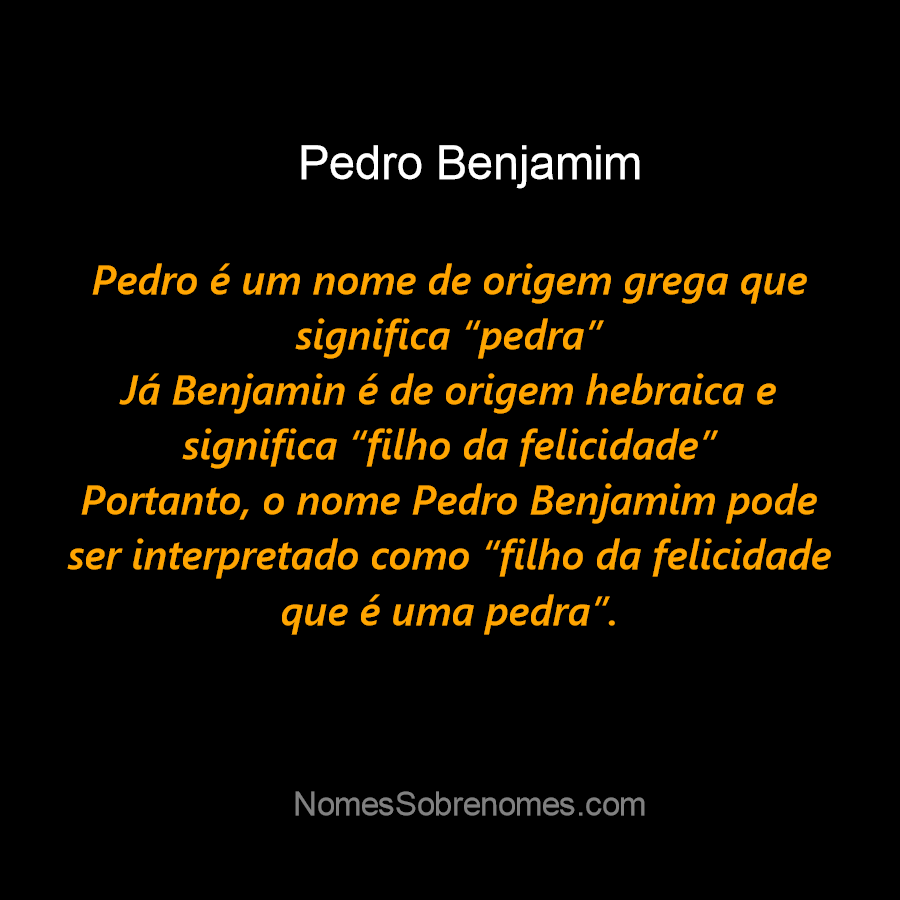 Significado do nome Benjamim - Nome Perfeito