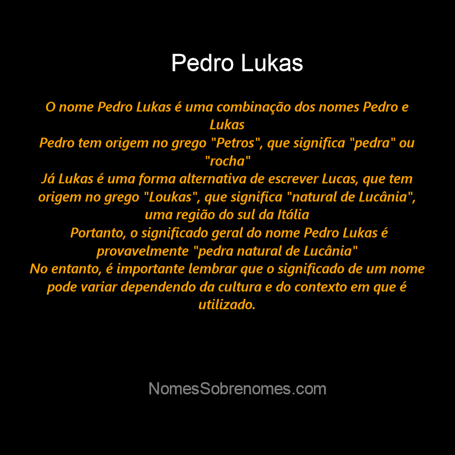 Significado do nome Pedro Lucas - Dicionário de Nomes Próprios