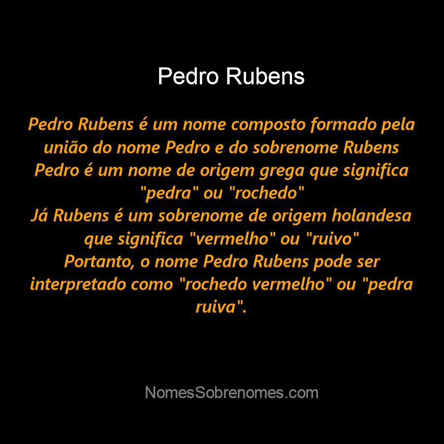 67 nomes compostos que combinam com Pedro - Dicionário de Nomes