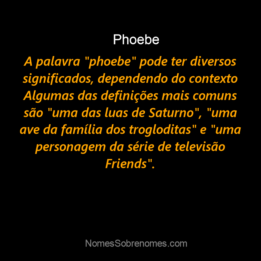 Significado do nome Phoebe