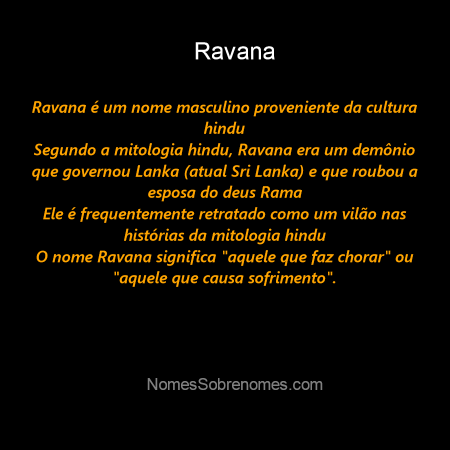 Significado do nome Ravane