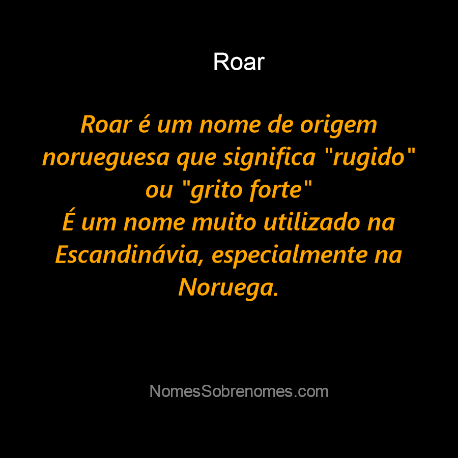 ROAR definição e significado