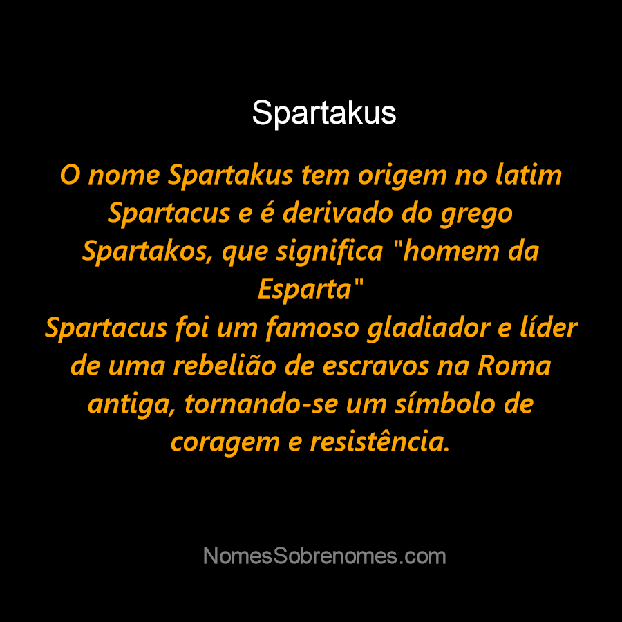 👪 → Qual o significado do nome Espartano?