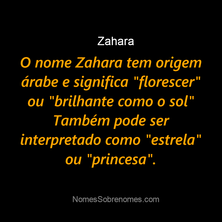 Significado do nome 2025 zahra